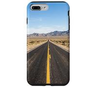 Autoroute du désert Longue Route Droite Vaste Vue Paysage Coque pour iPhone 7 Plus/8 Plus
