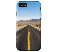 Autoroute du désert Longue Route Droite Vaste Vue Paysage Coque pour iPhone SE (2020) / 7/8