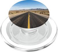 Autoroute du désert Longue Route Droite Vaste Vue Paysage PopSockets PopGrip pour MagSafe