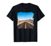 Autoroute du désert Longue Route Droite Vaste Vue Paysage T-Shirt
