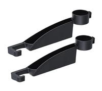 Autositzlückenfüller - 2er Set 42,6x11,2x8,2cm | Doppel- Auto Sitzspalt Organizer Mit Getränkehalter, Universal Sitzlücken-Dichtstreifen Mit Gurtlöchern Für Mittelkonsole, SUV, Pick-up