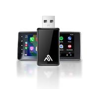 AutoSky Adaptateur Carplay sans fil et Android Auto - Transforme filaire en carplay sans fil ou Android Auto - Plug & Play - Cars 2016 ou plus récent - Design compact finition piano - Connexion rapide