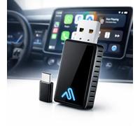 AutoSky Adaptateur de voiture sans fil CarPlay & Android - Dongle USB sans fil pour iPhone & Android | Plug & Play, connexion rapide