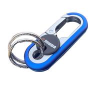 Autosleutelhanger Karabijnhaak - Sleutelhanger Van Zinklegering Met Dubbele Ring, Sterke Minicliphaak | Te Ontgrendelen, Draagbaar Outdoorgereedschap Voor Dames, Heren, Jongens En Meisjes, Eenvou