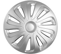 AutoStyle 14'' pouces Enjoliveurs Jeu argent/carbone PP 5314S Cap De Roue Enjoliveur Auto