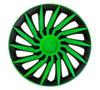AutoStyle 14'' pouces Enjoliveurs Jeu noir/vert PP 5404BG Cap De Roue Enjoliveur Auto