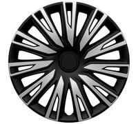 AutoStyle 15'' pouces Enjoliveurs argent noir PP 5565SB Cap De Roue Enjoliveur Auto