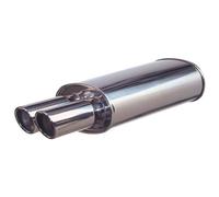 AutoStyle Échappement universel d'inoxydable | 125x225mm - 2x76mm Rond