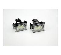 AUTO-STYLE Feux de plaque d'immatriculation LED compatible avec Citroën/Peugeot divers, Noir