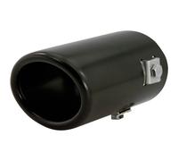 AUTO-STYLE Embout d'échappement Acier/Noir - ovale 80x60mm - longueur 105mm - ->55mm joint