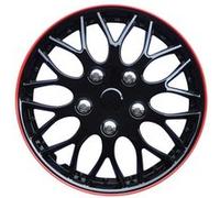 AutoStyle enjoliveurs Missouri 15 pouces ABS noir / rouge lot de 4 Rouge G