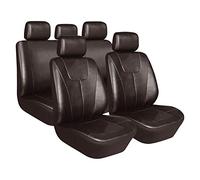 AutoStyle Housse de sièges 'Demio' Simili Cuir PVC Noir-Mattes (11-pièces)