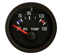 AutoStyle Instrument Performance Noir Manomètre de Température d'Huile 52mm