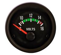 AutoStyle Instrument Performance Noir Voltmètre 52mm