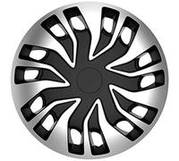 Autostyle – Jeu d'enjoliveurs Fast-VAN – 15 pouces – Argent/Noir – Sphère