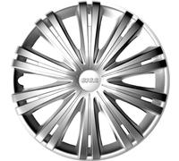 AutoStyle Jeu de 4 enjoliveurs Giga 16-inch Argent