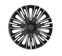 AutoStyle Jeu de 4 enjoliveurs Jerez 15-inch Argent/Noir