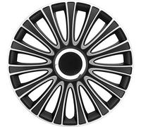 AutoStyle Jeu de 4 enjoliveurs Lemans 13-inch Noir/Argent