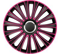 Autostyle Jeu d'enjoliveurs LeMans PP 5133P 13 pouces noir/rose Pack de 4