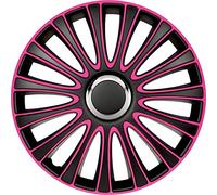 AutoStyle Jeu de 4 enjoliveurs Lemans 14-inch Noir/Rose