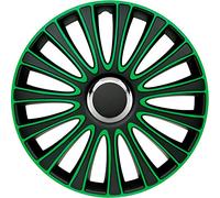 AutoStyle Jeu de 4 enjoliveurs Lemans 14-inch Noir/Vert