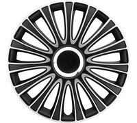AutoStyle Jeu de 4 enjoliveurs Lemans 17-inch Noir/Argent