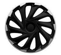 AutoStyle Jeu d'enjoliveurs Misano 15-inch Argent/Noir