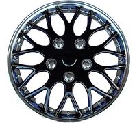 AutoStyle Jeu de 4 enjoliveurs Missouri 16-inch chromé/Noir