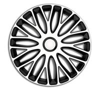 AutoStyle Jeu de 4 enjoliveurs Mugello 15-inch Blanc/Noir