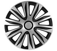 AutoStyle Jeu de 4 enjoliveurs Nardo 14-inch Argent/Noir