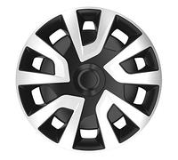 AutoStyle Jeu de 4 enjoliveurs Revo-Van 15-inch Argent/Noir (sphère)