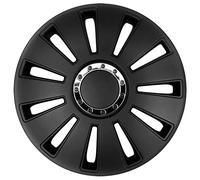 AutoStyle Jeu de 4 enjoliveurs Silverstone Pro 16-inch Noir