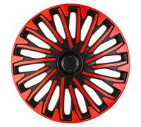 AutoStyle Jeu de 4 enjoliveurs Soho 14-inch Noir/Rouge