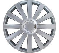 AutoStyle Jeu de 4 enjoliveurs Spyder 13-inch Argent + Anneau chromé