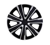 AutoStyle Jeu de 4 enjoliveurs Tenzo 15-inch Argent/Noir