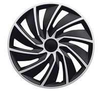 AutoStyle Jeu de 4 enjoliveurs Turbo Van 17-inch Argent/Noir (sphère)