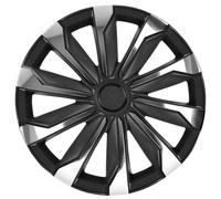 AutoStyle Jeu de 4 enjoliveurs Typhoon 14-inch chromé/Noir