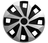 AutoStyle Jeu de 4 enjoliveurs Volvano-Van 16-inch Argent/Noir (sphère)