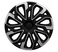 AutoStyle Jeu d'enjoliveurs Estoril 14-inch Argent/Noir