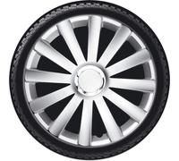 Jeu d'enjoliveurs Spyder 13-inch argent + anneau chromé