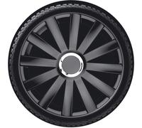 Jeu d'enjoliveurs Spyder 13-inch noir + anneau chromé