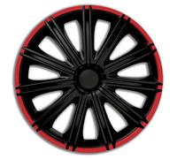 Voiture Autostyle moyeux Nero 16 pouces ABS noir / rouge lot de 4