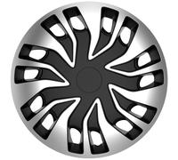 Autostyle – Jeu d'enjoliveurs Fast-VAN – 15 pouces – Argent/Noir – Sphère