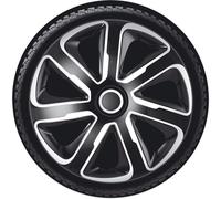 Jeu d'enjoliveurs Livorno 15-inch argent/noir look-carboné