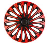 AUTO-STYLE Jeu d'enjoliveurs Soho 15-inch noir/rouge