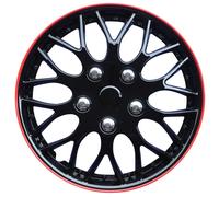 AUTO-STYLE Jeu d'enjoliveurs Missouri 16-inch noir/bord rouge