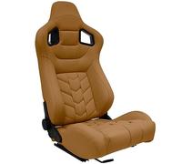 AUTO-STYLE Siège baquet 'GK' - Beige Simili Cuir - Dossier réglable - incl. glissières