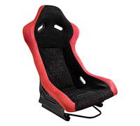 AutoStyle Siège baquet 'LV' - Noir/Rouge - Dossier fixe en polyester - in lissières