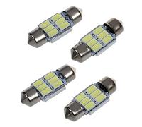 AutoSwan 4pièces 31mm 5630 SMD 6 LED Ampoule Lampe Dome Festoon 195LM 6500K DC 12V Blanc