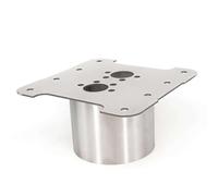 Autoterm Flange de montage ROND pour chauffages de poste, pour sols 80 mm, en acier inoxydable pour Air, Planar, Webasto, Eberspächer ou similaire, 80 mm de profondeur de sol